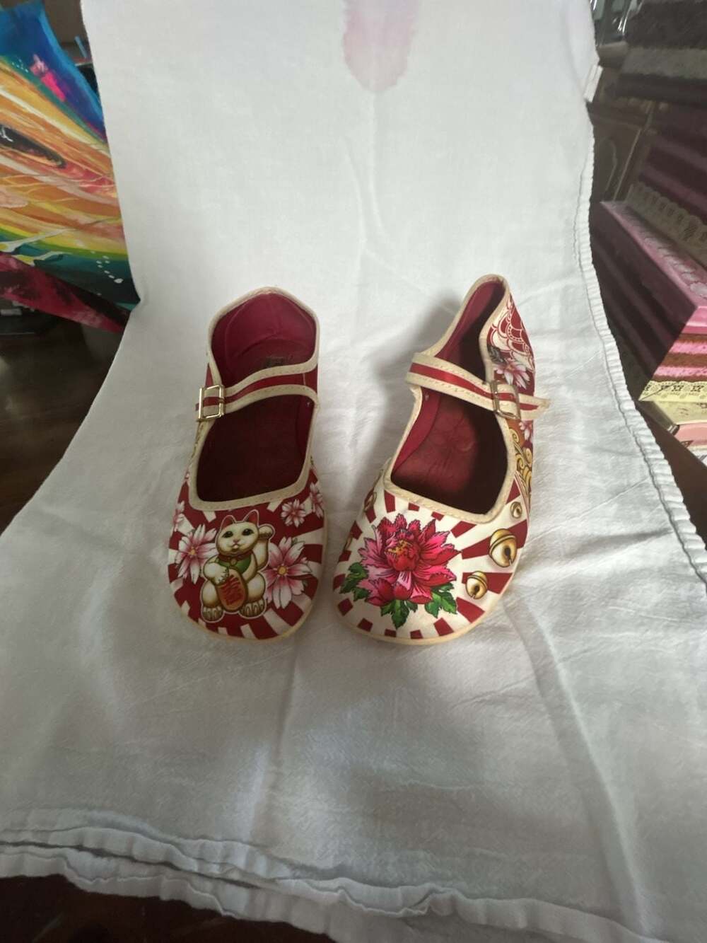 Hot Chocolate Design Chocolaticas Neko Women's Mary Jane Flats Size 39 eu 9 US